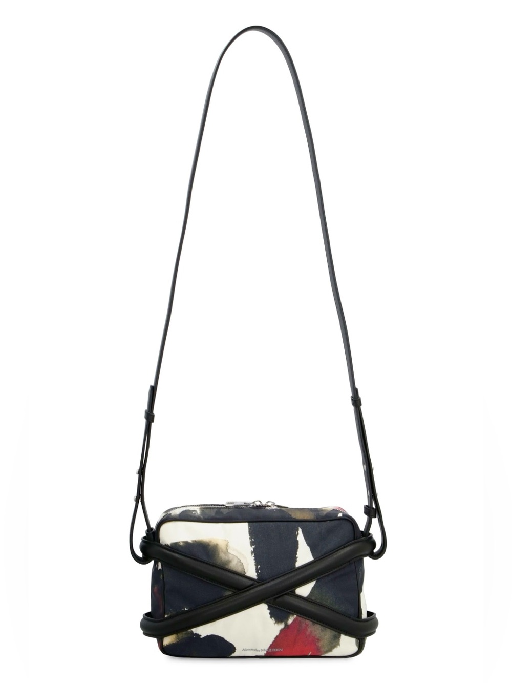 NWOT ALEXANDER MCQUEEN Men’s ‘Watercolor Nylon Camera Bag’ in Multicolor